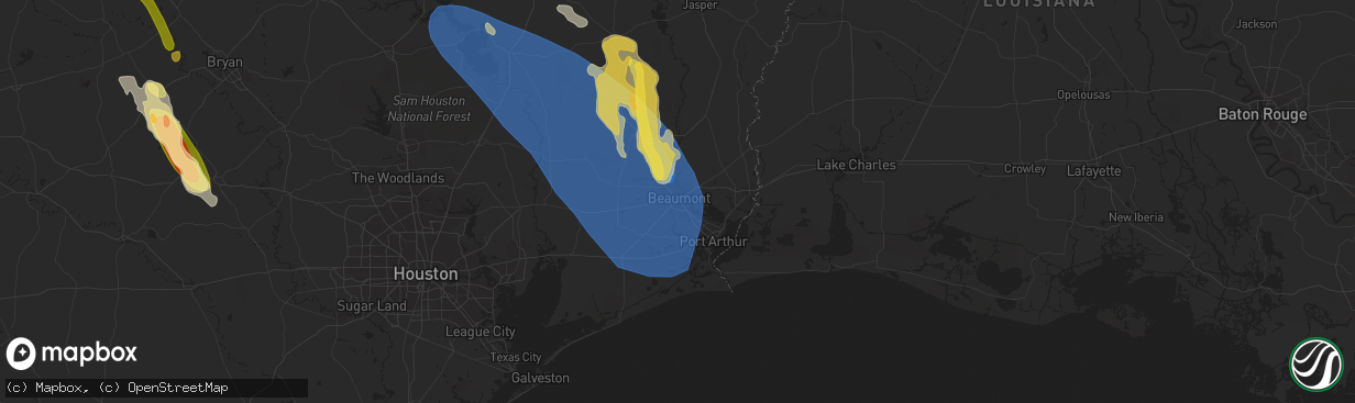 Hail Map in Beaumont TX on June 10 2023 HailTrace